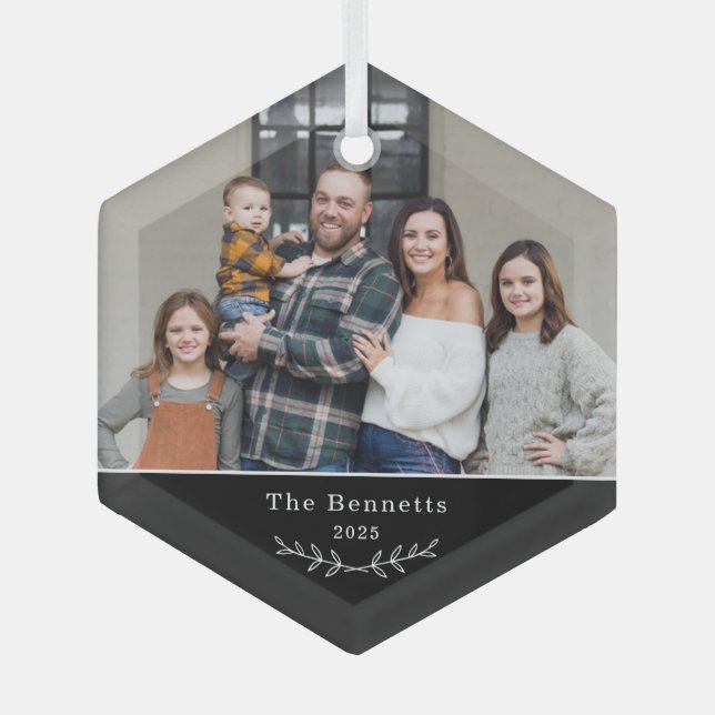 Sweet Branch Editable Colour Custom Photo Ornament (Front)