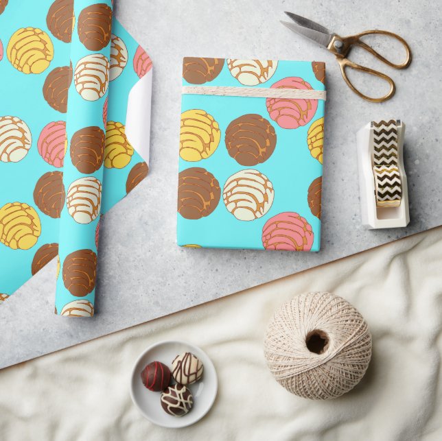 Sweet Bread Mexican Pan Dulce Conchas Wrapping Paper (Crafts)