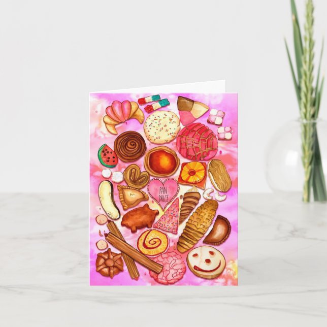 Sweet Bread Mexican Pan Dulce Holiday Card (Front)