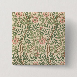 'Sweet Briar' design for wallpaper, printed by Joh 15 Cm Square Badge