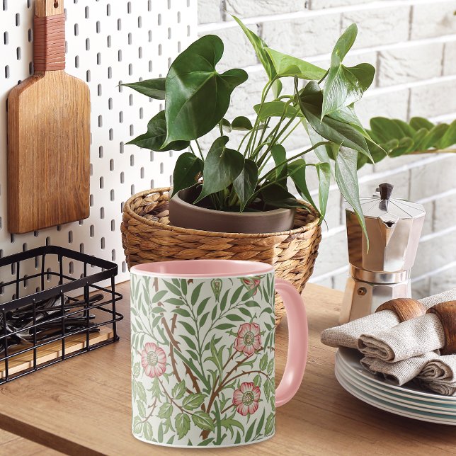 Sweet Briar Pink Roses Morris Company Mug (Creator Uploaded)