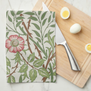 Sweet Briar Rose Vines Morris Co Tea Towel