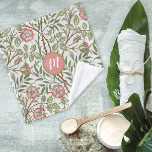 Sweet Briar Roses Monogram Wash Cloth