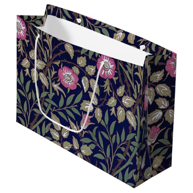 Sweet Briar, William Morris Large Gift Bag (Front Angled)