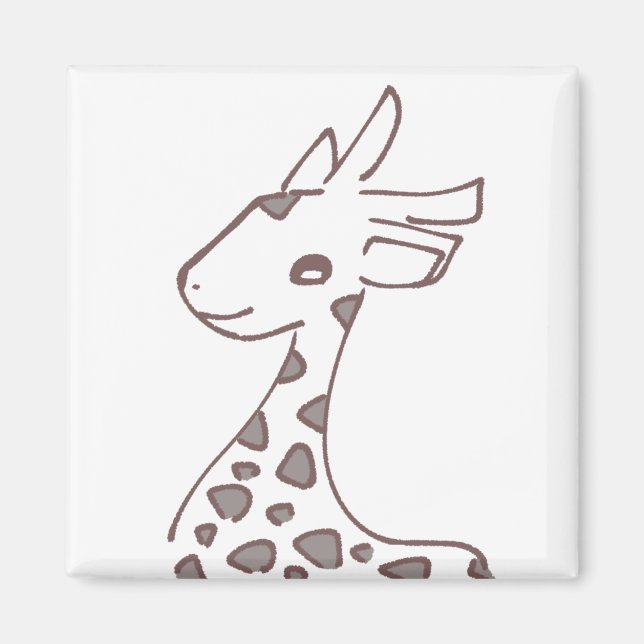 Sweet brown kirin design magnet (Front)