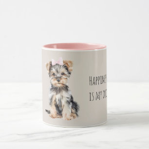 Sweet Brown Puppy Dog with Bow Mug