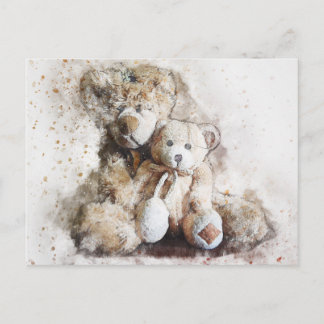 Sweet Brown Teddy Bears Post Card