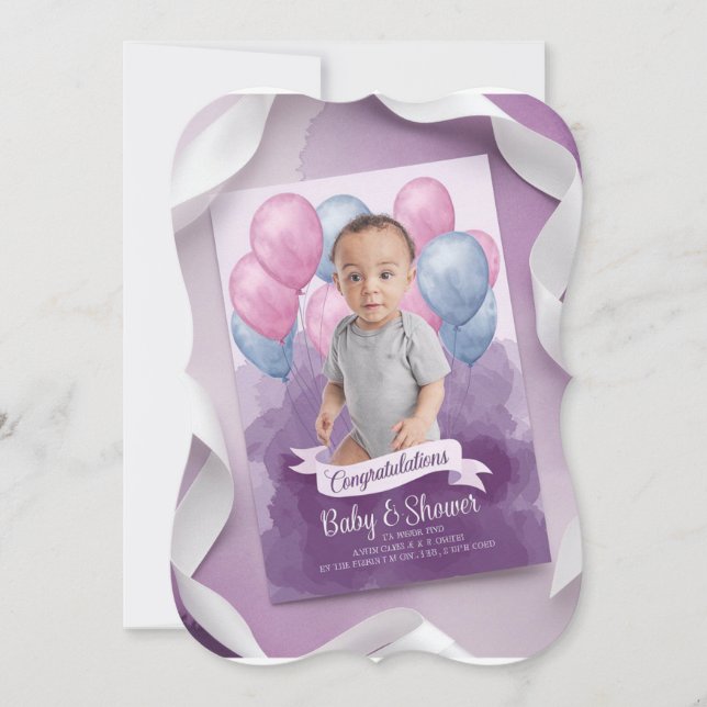 Sweet Bubbles Baby Shower Invitation | Customizabl (Front)