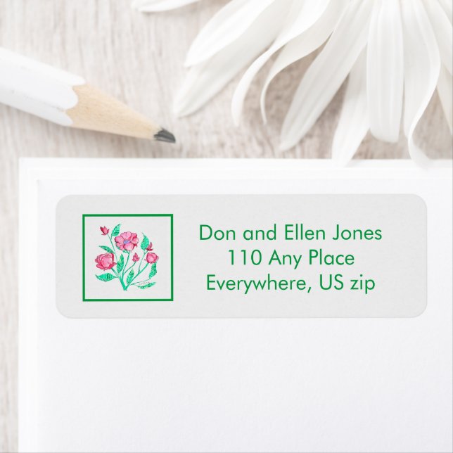 Sweet Buds return address label (Insitu)