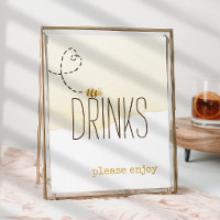 Sweet Bumble Bee Baby Shower Drinks Sign