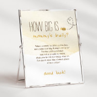 Sweet Bumble Bee How Big Is Mummy's Belly Sign