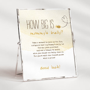 Sweet Bumble Bee How Big Is Mummy's Belly Sign