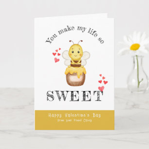 Sweet Bumble Bee Valentine's Day  Card