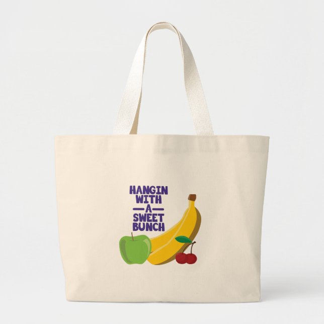 Sweet Bunch Large Tote Bag (Front)
