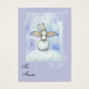 Sweet Bunny Angel Holiday Gift Tags