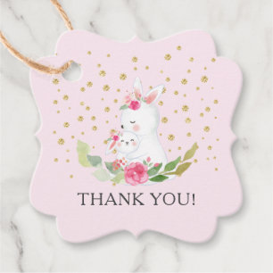 Sweet Bunny Baby Shower Favour Gift Tag