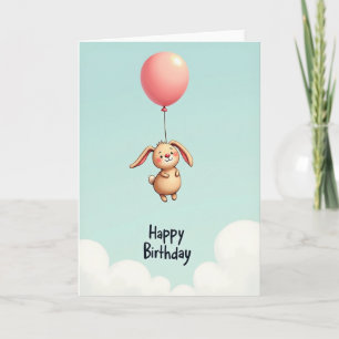 Sweet Bunny Balloon Card