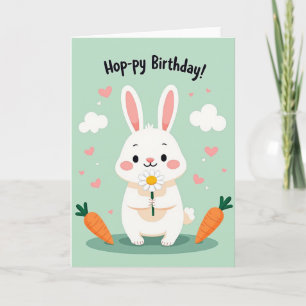 Sweet Bunny Birthday Card
