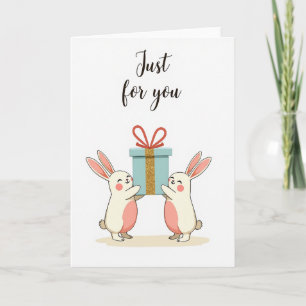 Sweet Bunny Gift Birthday Card