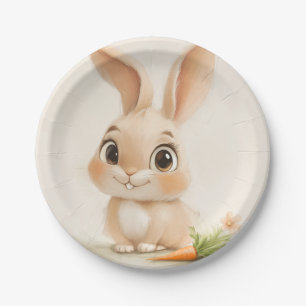 Sweet Bunny Joy Paper Plate