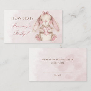 Sweet Bunny Pink How Big Mommys Belly  Enclosure Card