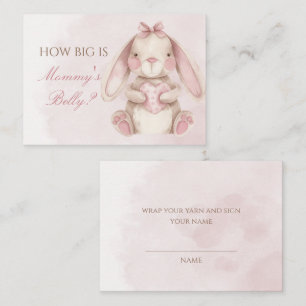 Sweet Bunny Pink How Big Mommys Belly  Enclosure Card