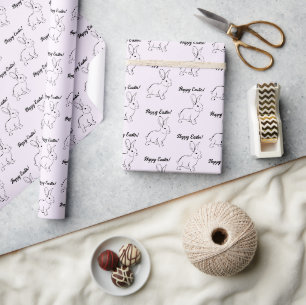 Sweet Bunny Rabbit, Cute Spring or Easter Cartoon Wrapping Paper