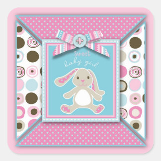Sweet Bunny Square Sticker