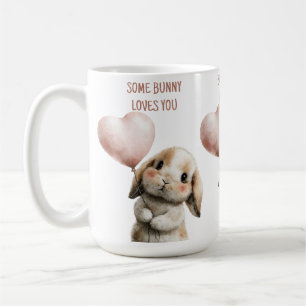 Sweet Bunny with Heart Balloon Coffee Mug