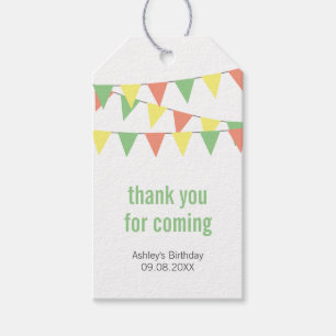 Sweet Bunting Party Favour Gift Tag, Yellow & Tags