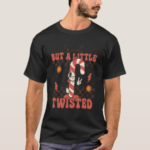 Sweet But a Little Twisted Groovy Candy Cane Chris T-Shirt
