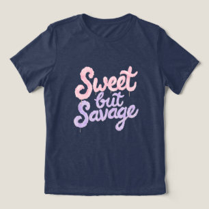 Sweet But Savage Street Style Cotton Candy Graphic Tri-Blend Shirt