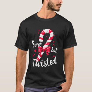 Sweet But Twisted Candy Cane Christmas Xmas Adult  T-Shirt