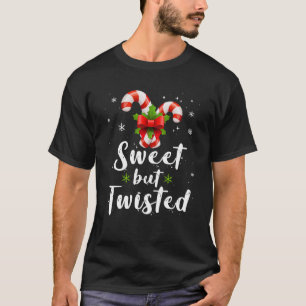 Sweet But Twisted Candy Cane Funny Xmas Pajama Chr T-Shirt