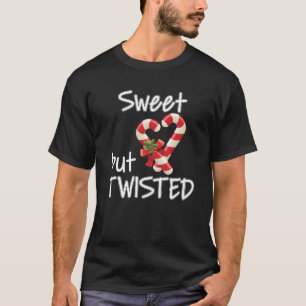 Sweet But Twisted Candy Cane Merry Christmas Xmas T-Shirt