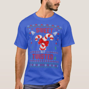 Sweet But Twisted Funny Candy Cane Christmas Famil T-Shirt