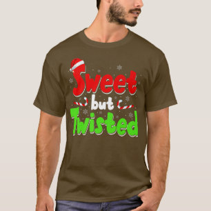 Sweet but Twisted Funny Candy Cane Christmas Mens4 T-Shirt
