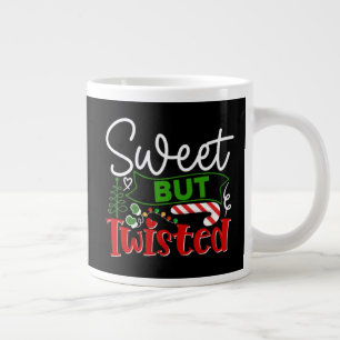 Sweet But Twisted Funny Christmas Candy Cane Large Coffee Mug
