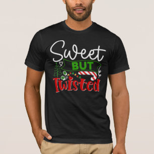 Sweet But Twisted Funny Christmas Candy Cane T-Shirt