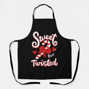 Sweet But Twisted Funny Christmas Candy Cane Xmas Apron