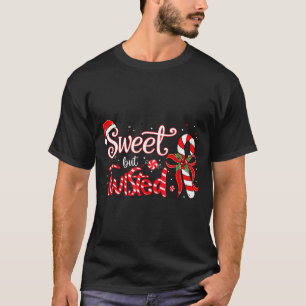 Sweet But Twisted Funny Christmas Candy Cane Xmas  T-Shirt