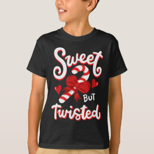 Sweet But Twisted Funny Christmas Candy Cane Xmas T-Shirt