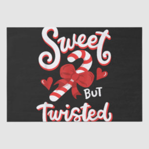 Sweet But Twisted Funny Christmas Candy Cane Xmas Tissue Paper