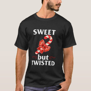 Sweet But Twisted Merry Christmas Candy Cane Long T-Shirt