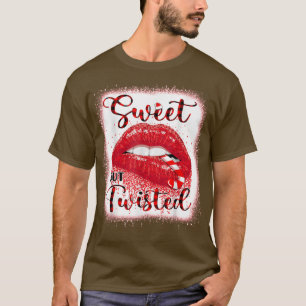 Sweet But Twisted Sey Lips Candy Cane Christmas 17 T-Shirt