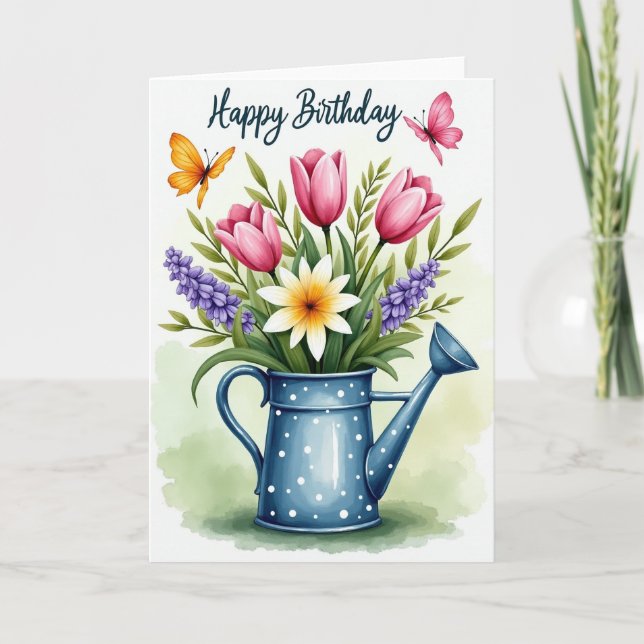 Sweet Butterfly Bloom Card (Front)
