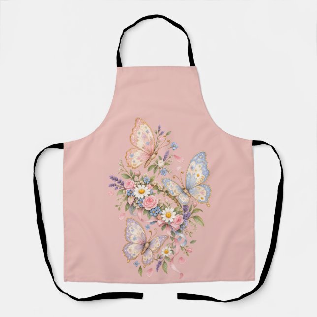 Sweet Butterfly Garden Design for Magical  Apron (Front)