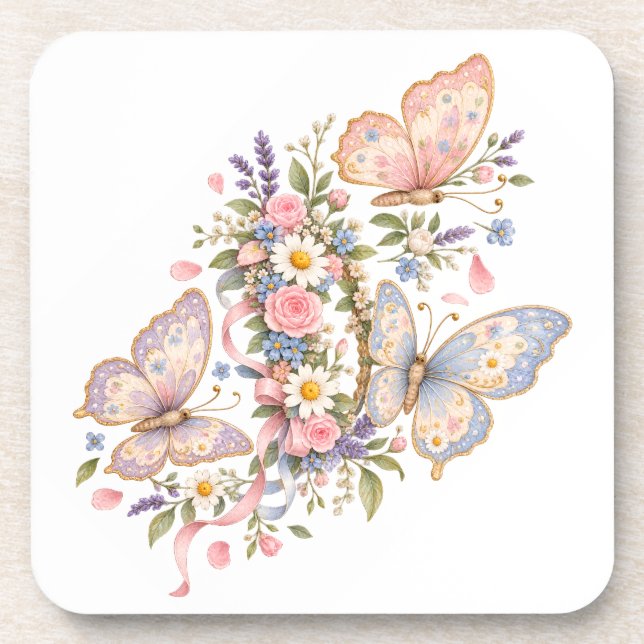 Sweet Butterfly Garden Design for Magical  Coaster (Front)