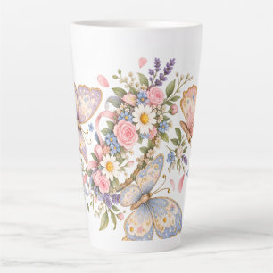 Sweet Butterfly Garden Design for Magical Latte Mug
