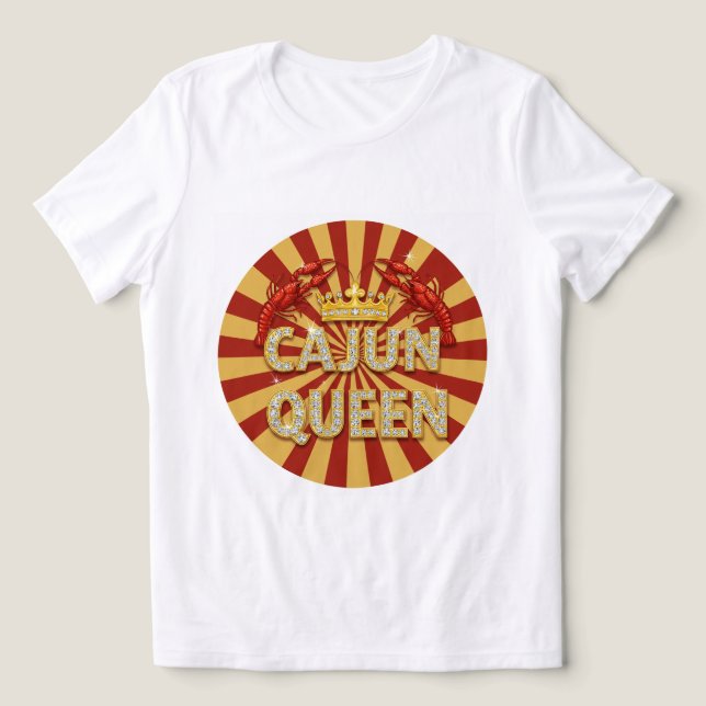 Sweet Cajun Queen Crawfish Tee! 🧡🌟 Tri-Blend Shirt (Design Front)